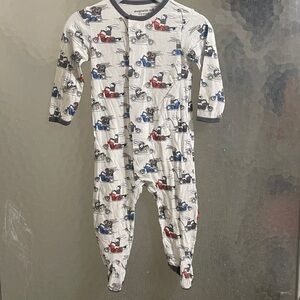 Magnetic Me Baby Sleeper Sz 3/6M Hot Rod Bunny Rabbit Motorcycle Organic Cotton